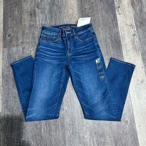 American Eagle Outfitters Women's Deep Blue Skinny Jeans